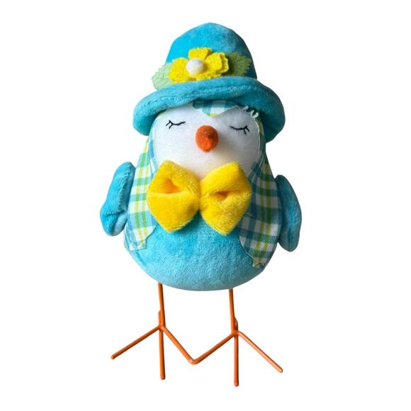 2023 Way to Celebrate Mr & Mrs Spring Easter FABRIC BIRDS Tabletop 7” Decor - Picture 8 of 12